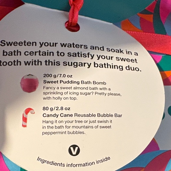 Lush Sweet Christmas Wrapped Gift Box with Red Ribbon - Picture 3 of 8